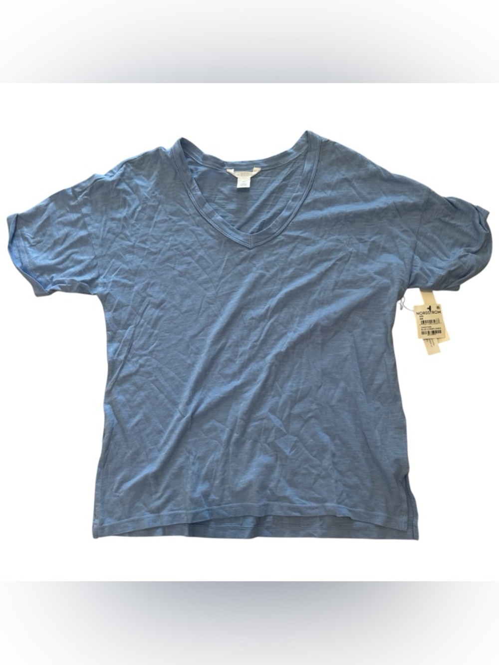 Caslon Slate Blue V-Neck Tee - XXS